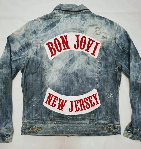 Bon Jovi, Energie Patched Battle Denim Mens Jacket Size M image 6