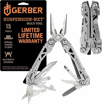 G3345 Multi-Tool 15-in-1 Gerber Suspension NXT Stainless Steel Blade Steel Handl