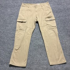 Wrangler Mens Cargo Pants Size 38x30 Beige Relaxed Fit Utility Outdoor High Rise
