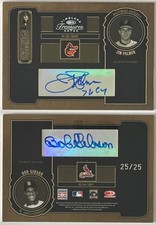 2005 Timeless Treasures No Hitters Jim Palmer/Bob Gibson Auto SP #NH-9 25/25 1/1