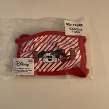 Disney Parks Christmas Mickey Minnie Pattern Cloth Face Masks 2 M/M Sealed