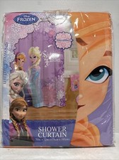 Disney Shower Curtain 70"x72" ELSA ANNA FROZEN Microfiber Sisters Forever New