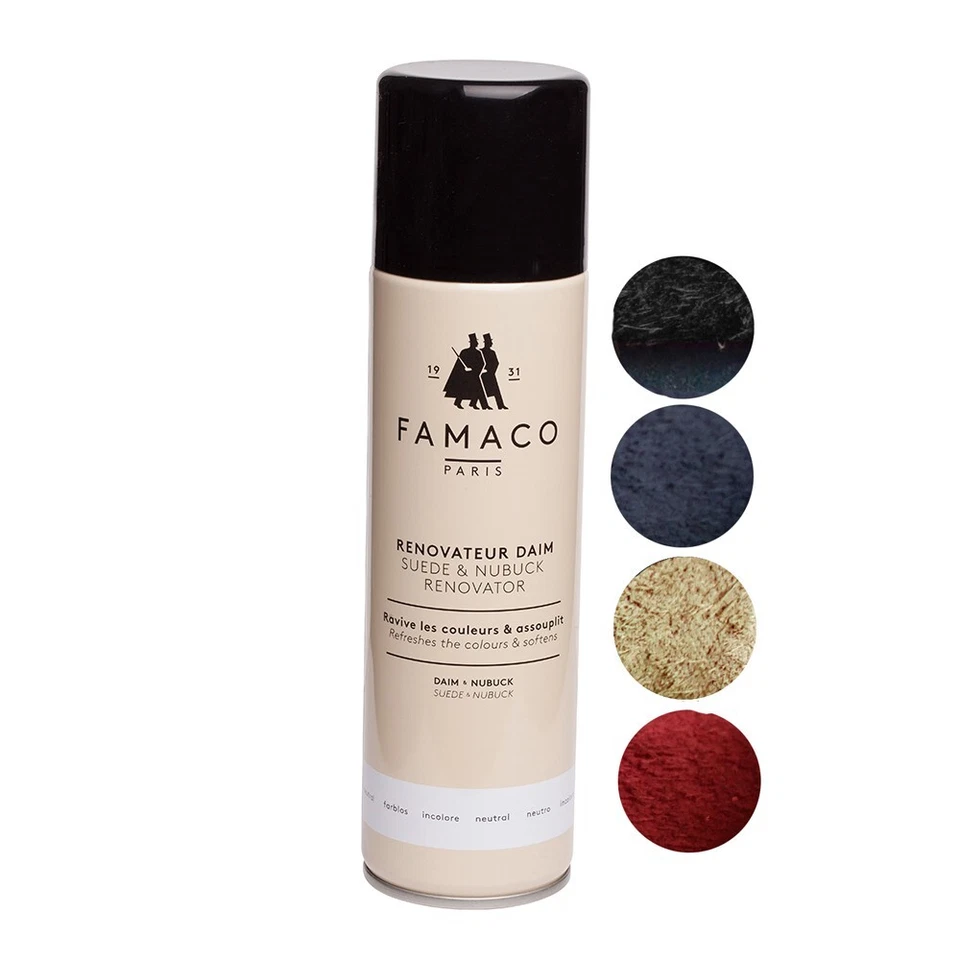 Famaco Premium 200 ml spray ristrutturante per camoscio pelle scamosciata nabuk colore restauratore