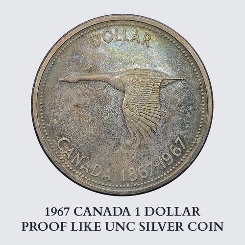 1967 PL CANADA Canadian Centennial-UNC .800 SILVER COIN #19