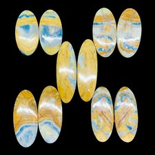 5 Pairs Natural Blue Rhodochrosite 27-36mm Loose Cabochon Gemstone Wholesale Lot
