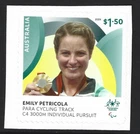 AUSTRALIA 2024 EMILY PETRICOLA PARIS PARALYMPIC CYCLING C4 3000m Self 1v - MNH