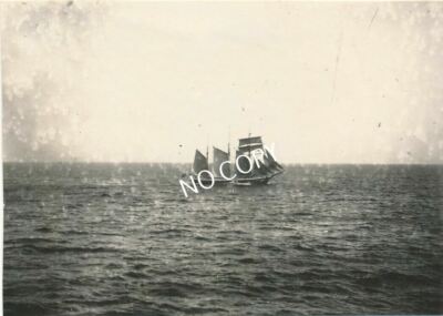 Photo PK WK 2 Rigged Sailing Ship At Sea B 1.80