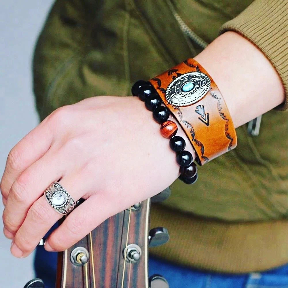 Men's turquoise cuff bracelets sale