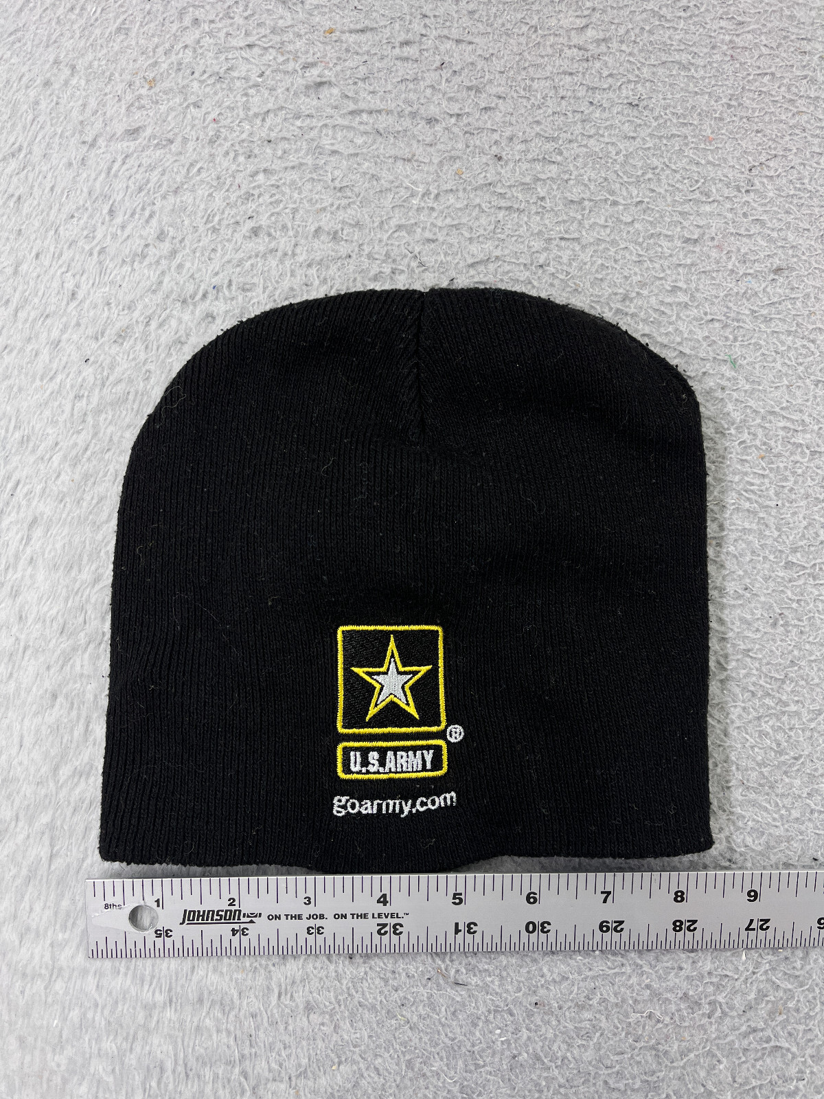 US Army Beanie Toque Adult One Size Black Knit Embroidered Acrylic Goarmy Ski
