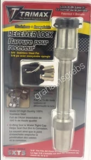 TRIMAX SXT3 PREMIUM 100% STAINLESS STEEL RECEIVER LOCK 5/8" STEEL PIN NEW
