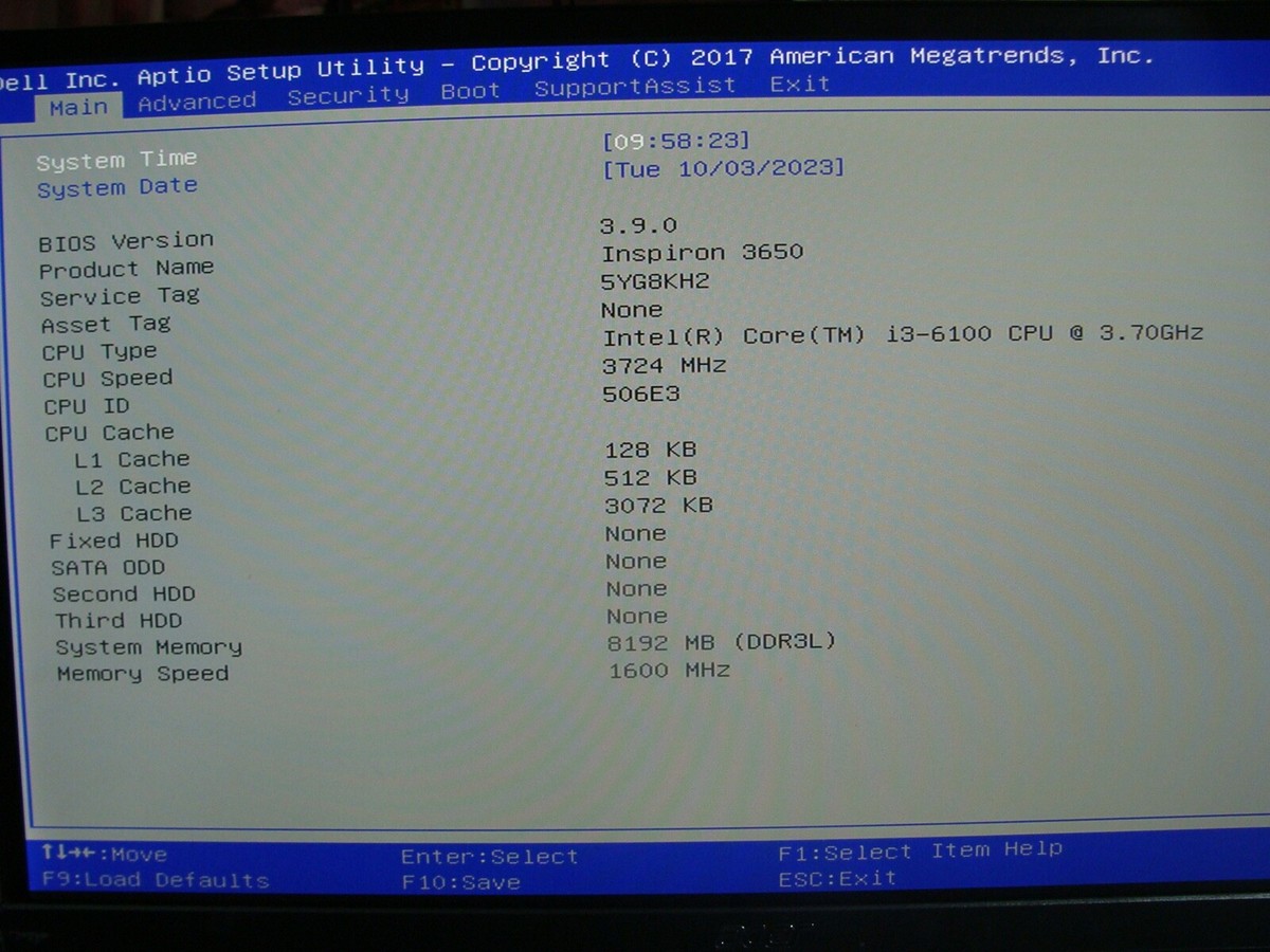 5G WIFI DELL INSPIRON 3650 | INTEL CORE i3-6100 3.7GHZ | 8GB DDr3