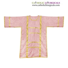 Spanish Dalmatic Rose Vestment with Deacon's Stole & Maniple, Chasuble, NEW