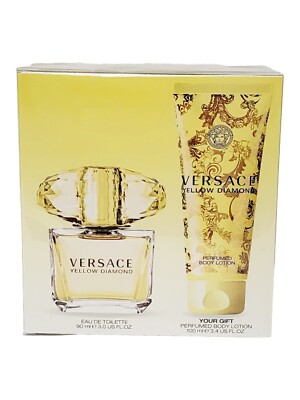 Versace Yellow Diamond Women's Perfume Gift Set ( 3.0OZ Edt + 3.4OZ BODY LOTION)