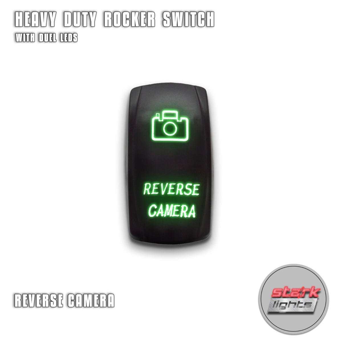 Light Up Green LED – 5-Pin, ON/OFF, 20A 12V – Laser Etched "POWER" – For Dash & Panels Rocker Switch - Foto 12