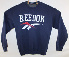 VTG Reebok Mens XL Blue Crew Neck Made in USA 90s Grunge Sweatshirt Pullover