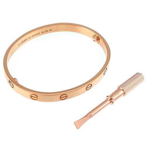 Cartier Love Bracelet Bangle 18K Pink Gold 750 Size18 90256625 - Picture 3 of 8