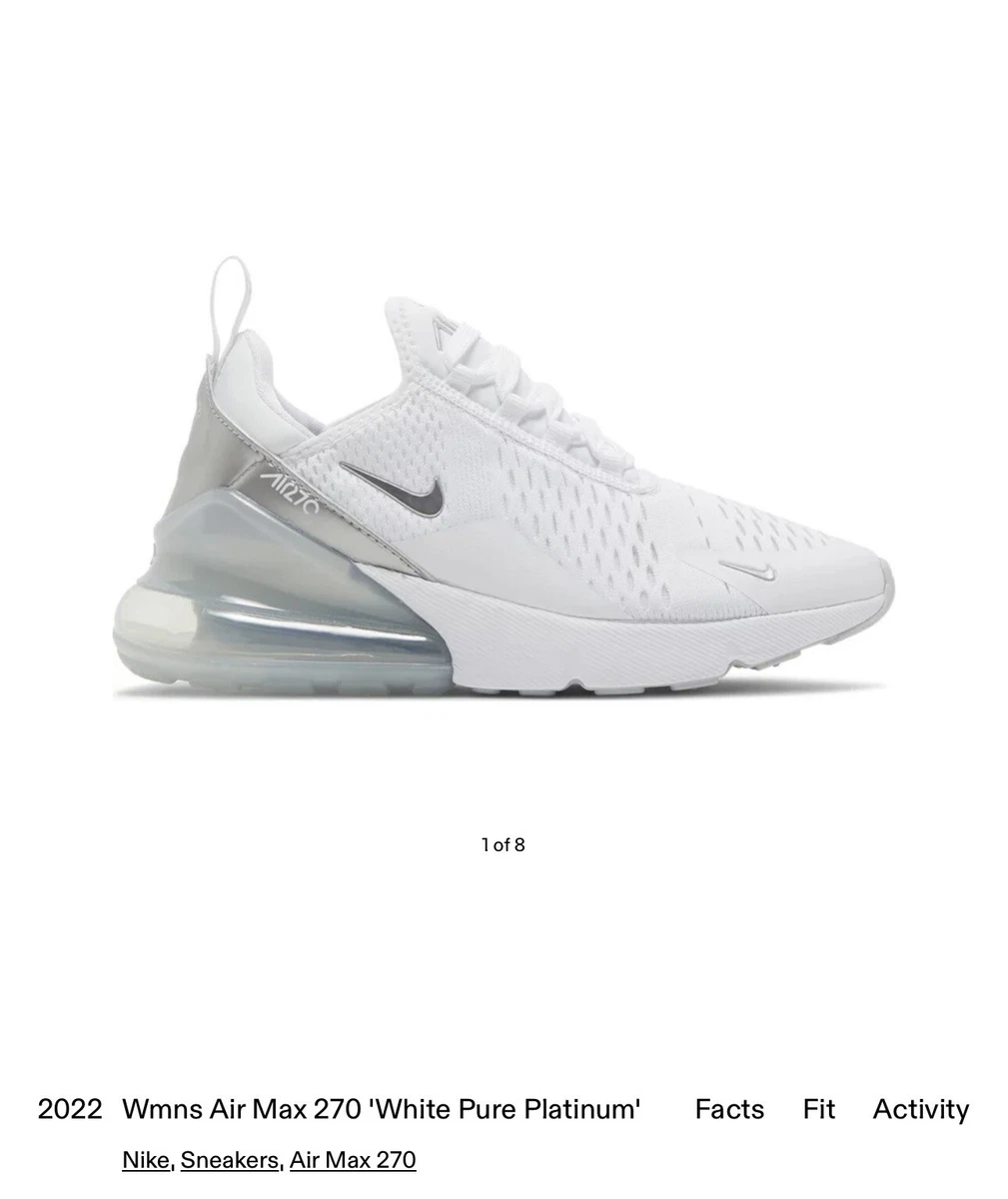 Nike Air Max 270 White Pure Platinum W for sale | eBay
