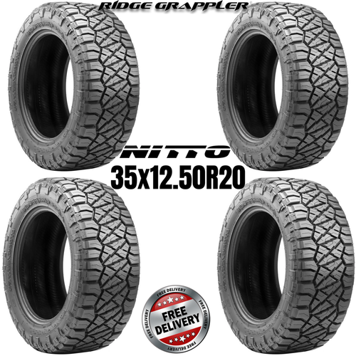 (QTY 4) 35x12.50R20 LT Nitto Ridge Grappler Tires All Terrain Load ...