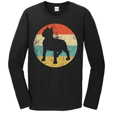 Pit Bull Shirt - Retro Pit Bull Dog Breed Icon Long Sleeve T-Shirt