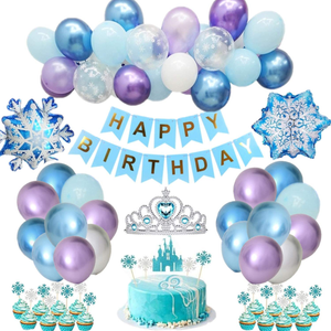 Juego De Globos Happy Birthday Para Cumpleanos De Frozen Fiestas Decoracion Nina Ebay
