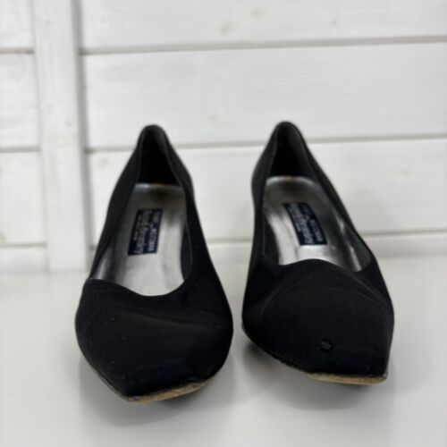 RUSSELL & BROMLEY Stuart Weitzman Shoes Size UK 8 Black Suede Court Evening - Picture 6 of 12