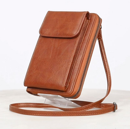 Women Leather Wallet Case Card Bag Crossbody For iPhone 15 Pro 14