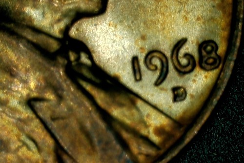 RARE 1968 D Lincoln Penny with Error on Rim . - Picture 6 of 6
