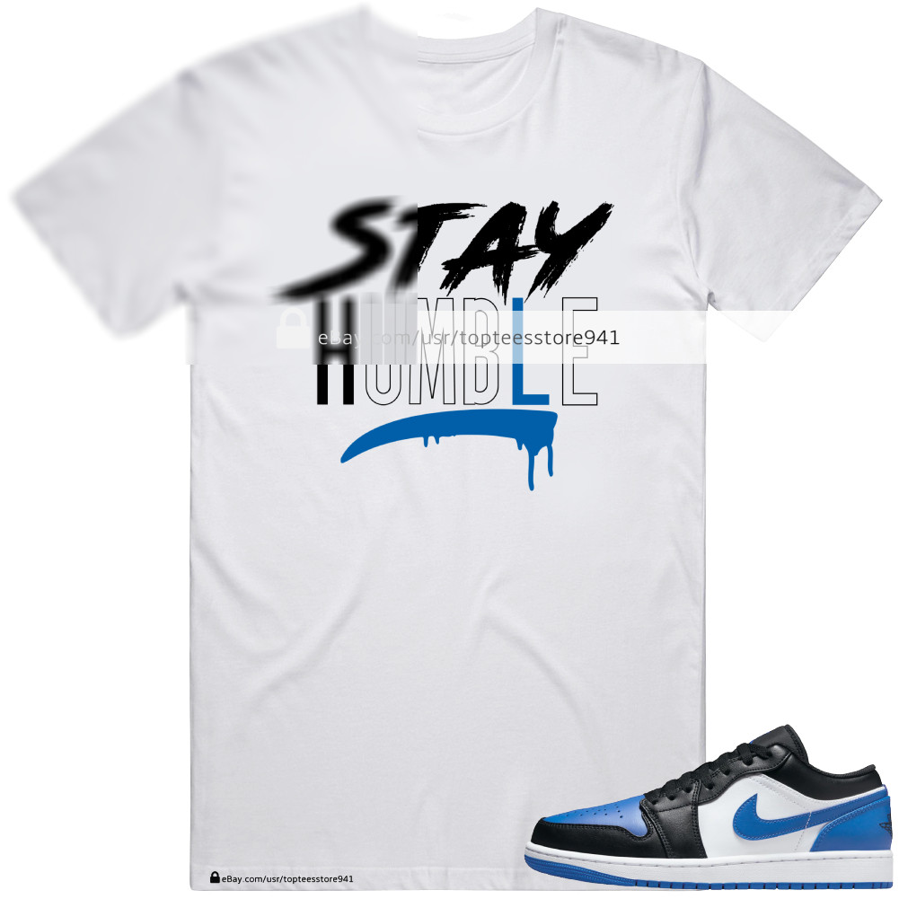 Shirt To Match Air Jordan Low White Royal Blue Black – Badagoni