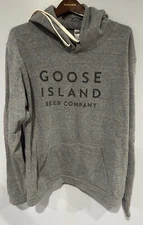 Goose Island Beer Company Triblend Gray Drawstring Hoodie 2XL Chicago 