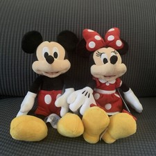 Lot of 2 Disney Mickey Mouse  Friends  Mickey  Minnie Mouse 14  Plush NWT