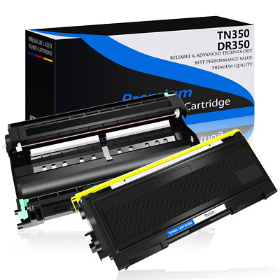 Compatible TN350 Black Toner & DR350 Drum Unit For Brother HL/DCP/MFC Laser Printers