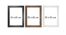 30x45 cm | 35x45 cm | 35x50 cm BLACK Picture Frame OAK WALNUT WHITE PINK BLUE