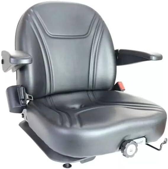 Universal Tractor Suspension Seat with Adjustable Armrest and Seat Belt. TSKU02