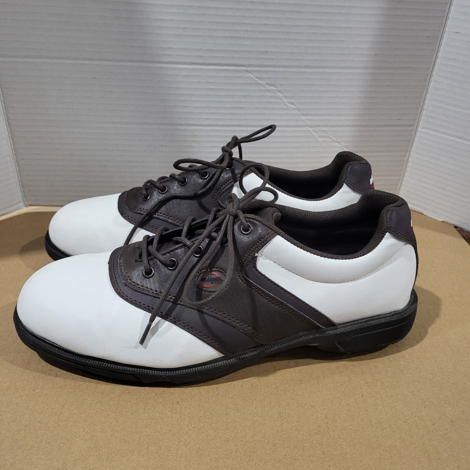 Alien Men’s Golf Shoes Size 12 Brown/White Leather Low Top Lace Up SEE ...