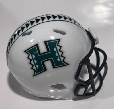 Pocket football helmet CUSTOM Hawaii Rainbow Warriors WHITE VARIATION | eBay