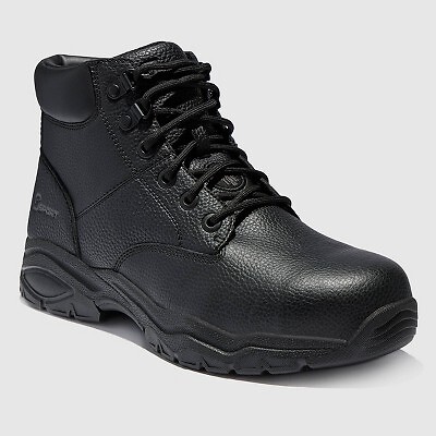 Мужские рабочие ботинки из кожи Elton со стальным носком S Sport By Skechers - Черный 12 6590₽
