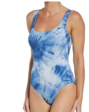 Nike Womens Size Large Blue Tie Dye One Piece Swimsuit NWT