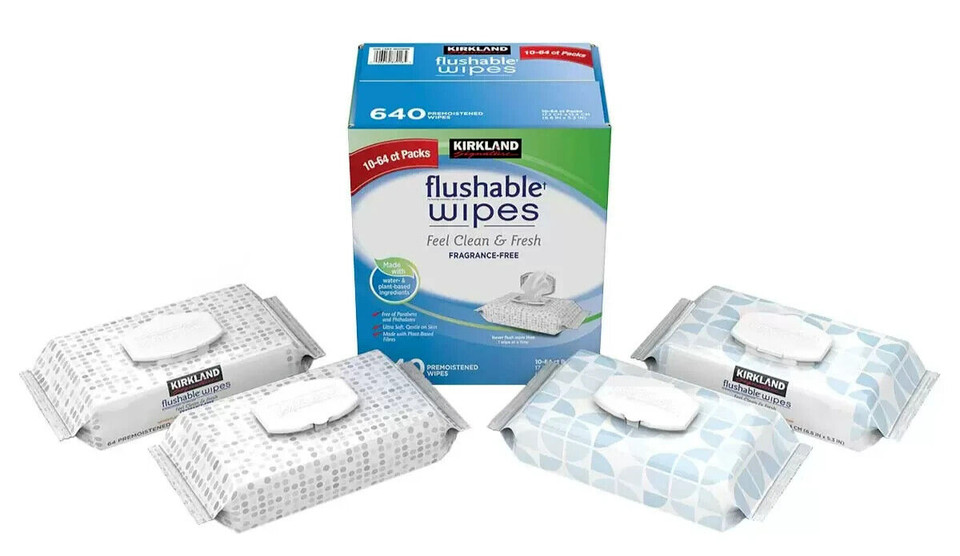 Kirkland Signature Flushable Wipes Wet Moist Ultra Soft Towelettes 2X 640 Count — image 5