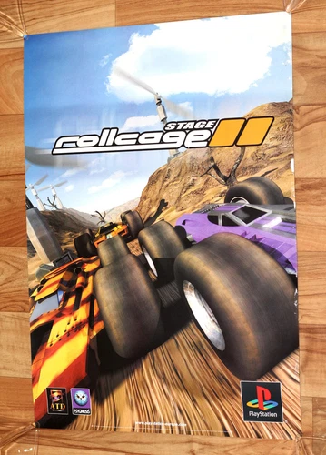 Rollcage Stage II 2 Game Store Old Vintage Promo Poster Playstation 1 PS1 2000