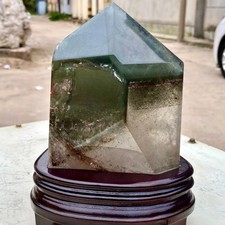 4.81LB Natural Green Ghost Phantom Tower Point Obelisk Chakras Healing