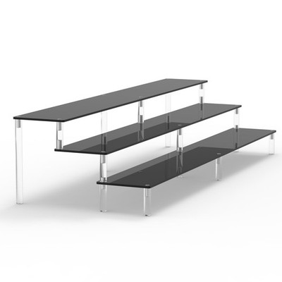 15 3/4 inch Acrylic Riser Black Display Risers Stand Large Collection Organiz...