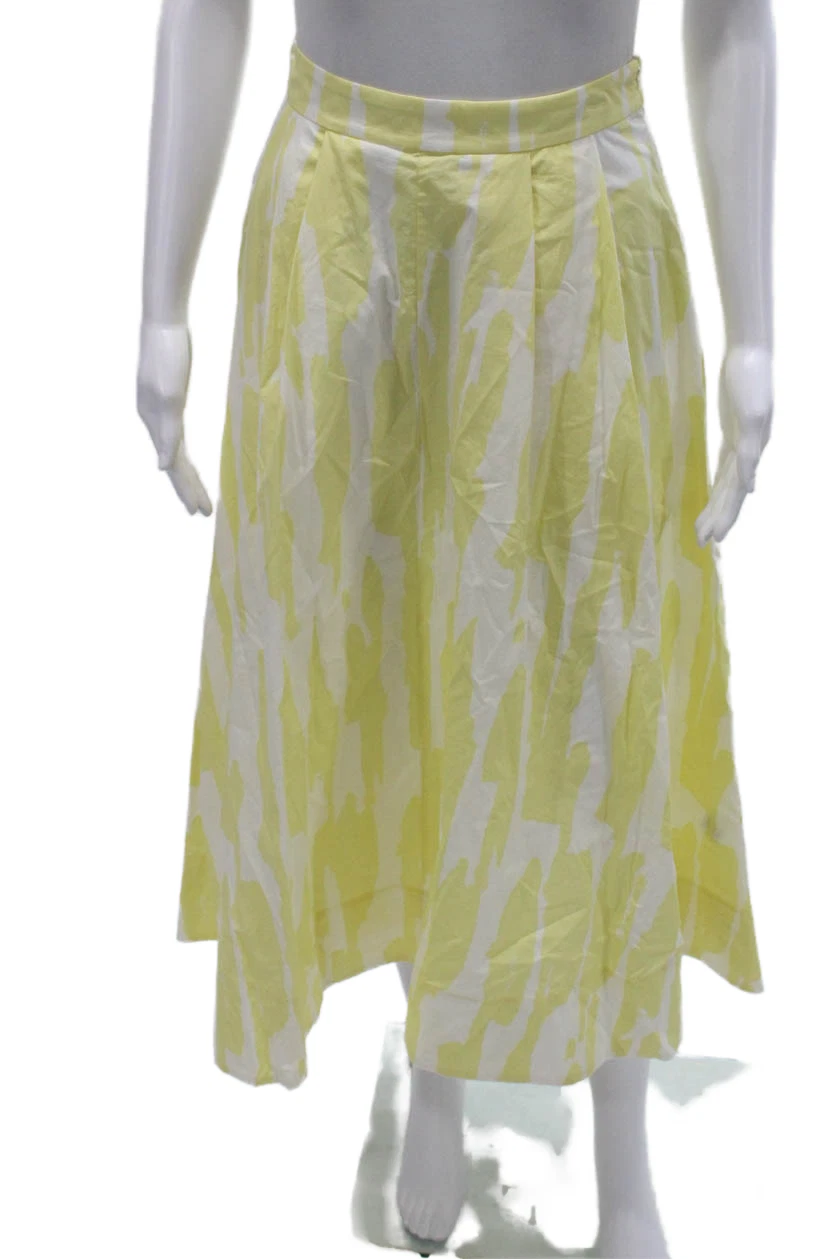 Zara Women Pleated Striped Cotton Midi Skirt White Zip Size XS
Opens in a new window or tab