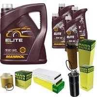 Mann Inspektionspaket 9L Mannol Elite 5W-40 FüR Audi A6 Allroad 2.7 TDI Quattro