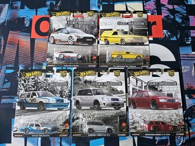 Hot Wheels Premium Fast Wagons 5er SET Audi Rs6 C8 Mercedes C36 AMG Volvo 850