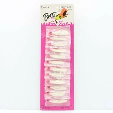 Betts Hair Jig Bass Fishing Lures Dealer Card 12Pk Pink White 1/8oz