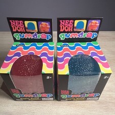 Schylling NeeDoh Gumdrop bundle Squish Squeeze Toy Lot of 2 Blue Pink
