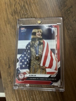 Alysa Liu Topps NOW Red Foil Parallel #/5 Rare Olympic Card (4/5