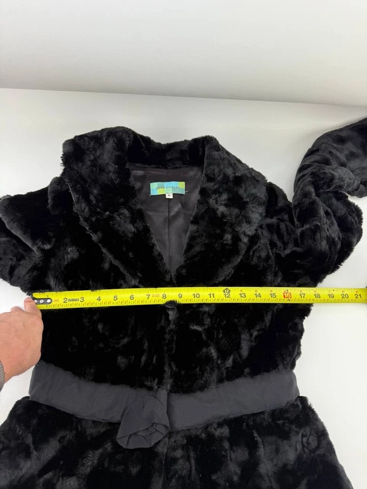 Chaqueta de piel sintética negra Beth Bowley para mujer talla 8 Foto 3 de 4