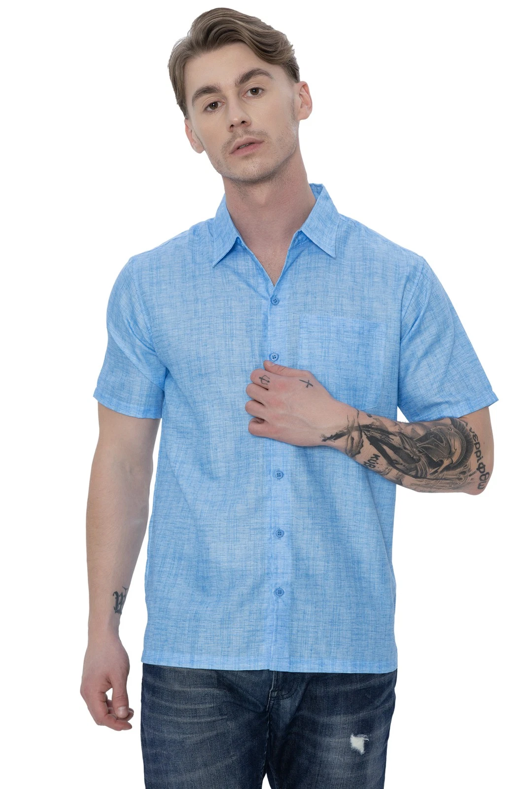 HAPPY BAY Mens Hawaiian Shirts Short Sleeve Button Down Shirt Men's Casual