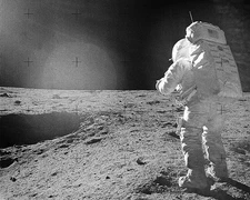 APOLLO 14 ASTRONAUT EDGAR MITCHELL ON MOON PHOTOGRAPH PHOTO PRINT